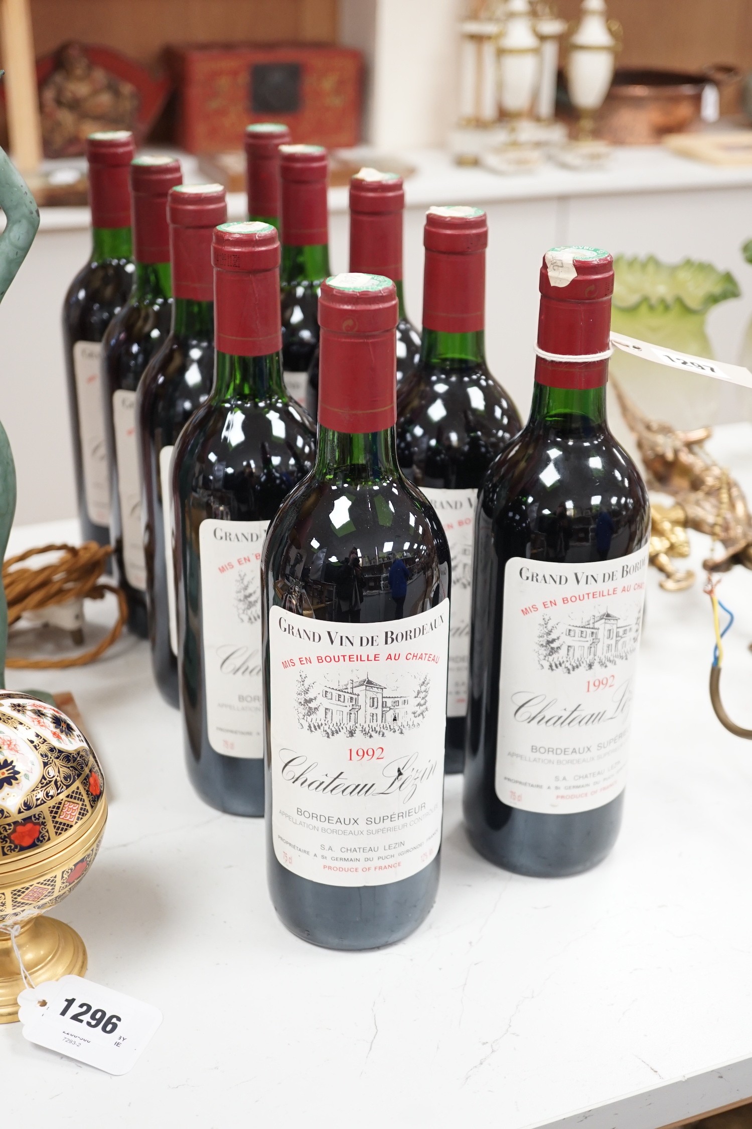 Ten bottles of Chateau Lezin - Bordeaux Superieur, 1992